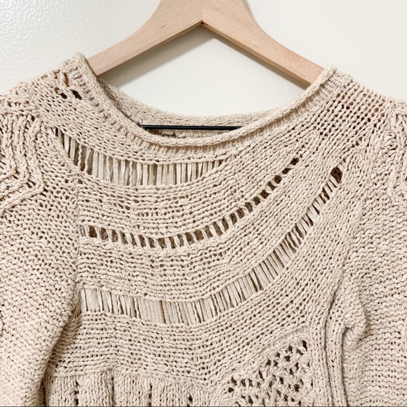 MOTH FOR ANTHROPOLOGIE Open Knit Sweater Size S - Picture 3 of 8